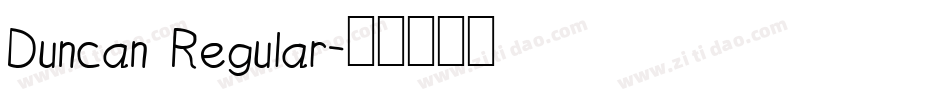 Duncan Regular字体转换
